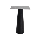 Container table high black marble